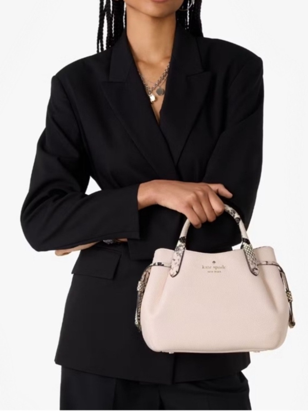 kate spade Small Dumpling Satchel in shimmer pink